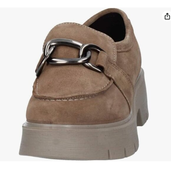 NEW IGI&CO Made In Italy Suede Moccasin Driving Style Loafer brown women 7253j4 - Picture 7 of 11